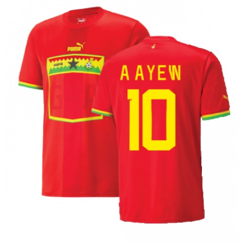 Maillot de foot Ghana Andre Ayew #10 Extérieur Monde 2022 Manches Courte